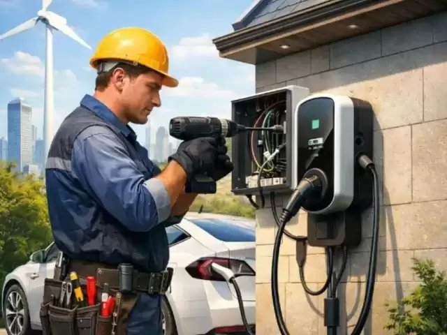 Установка зарядник электромобил 1, farmo.tj