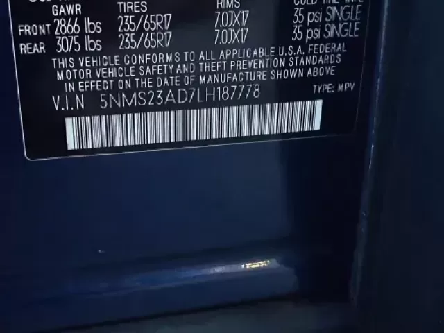 Hyundai Santa Fe, 2020 1, avtobaza.tj