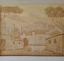 Барельеф на стене в Душанбе - Farmo.tj 